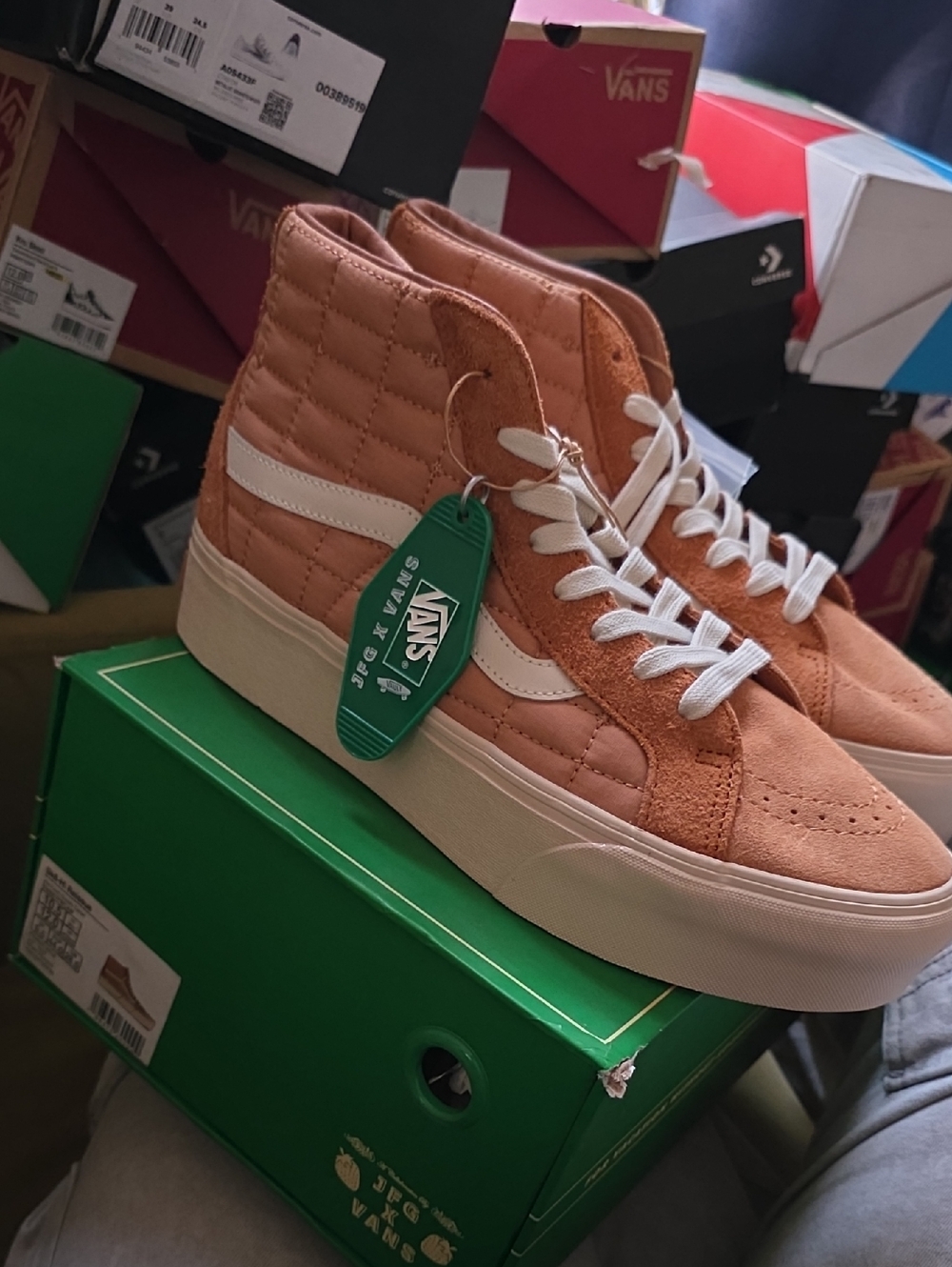 Vans Quilted Sk8-Hi High Top Sneakers - Chocolate Valley Resort